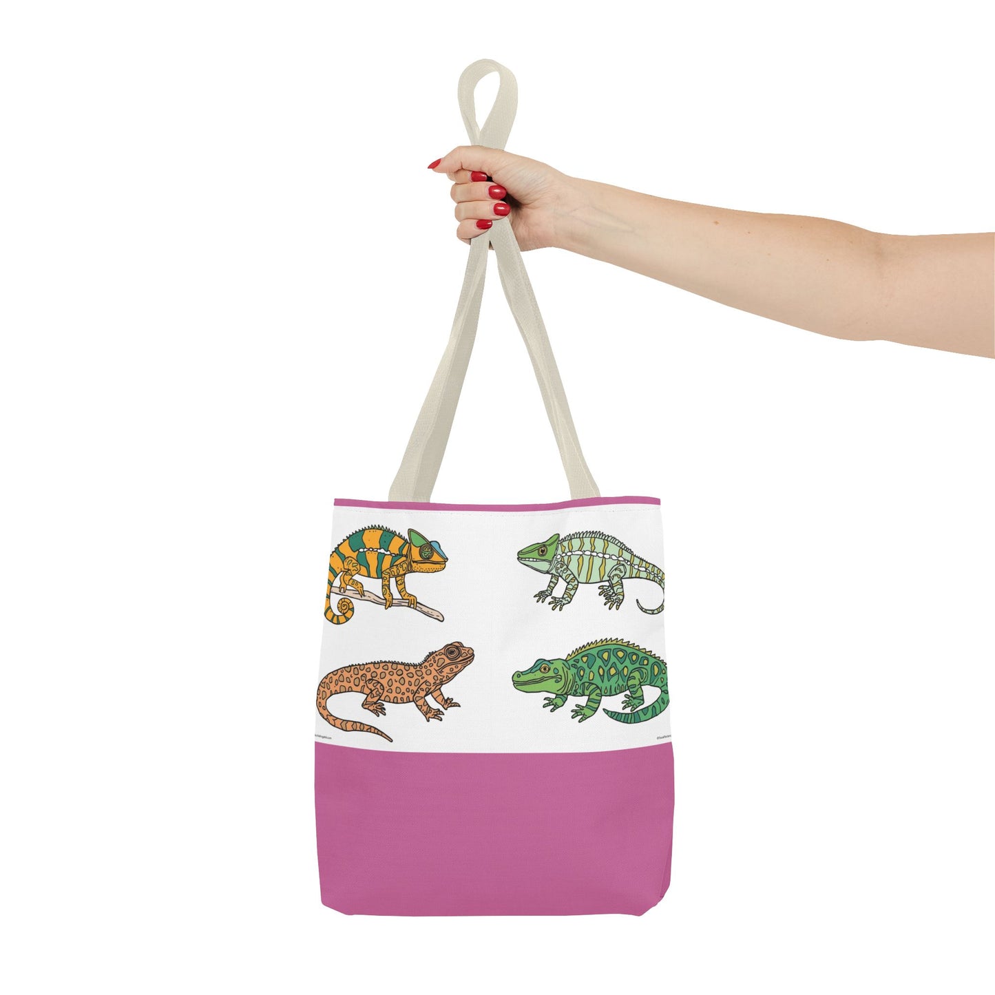 Colorful Lizard Tote Bag, Reptile Lover Gift, Eco-Friendly Shopping Bag, Beach Bag, Animal Print Purse