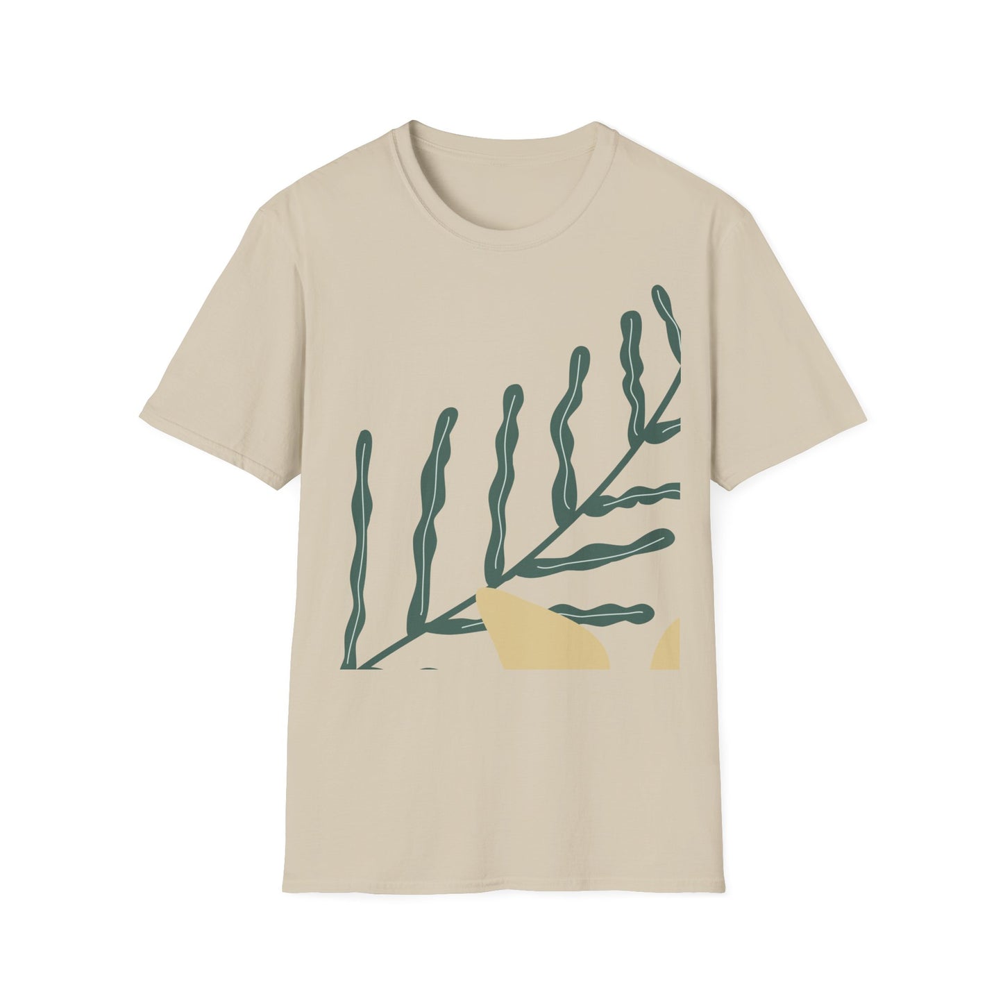 Eco-friendly botanical t-shirt with floral design for men and women
