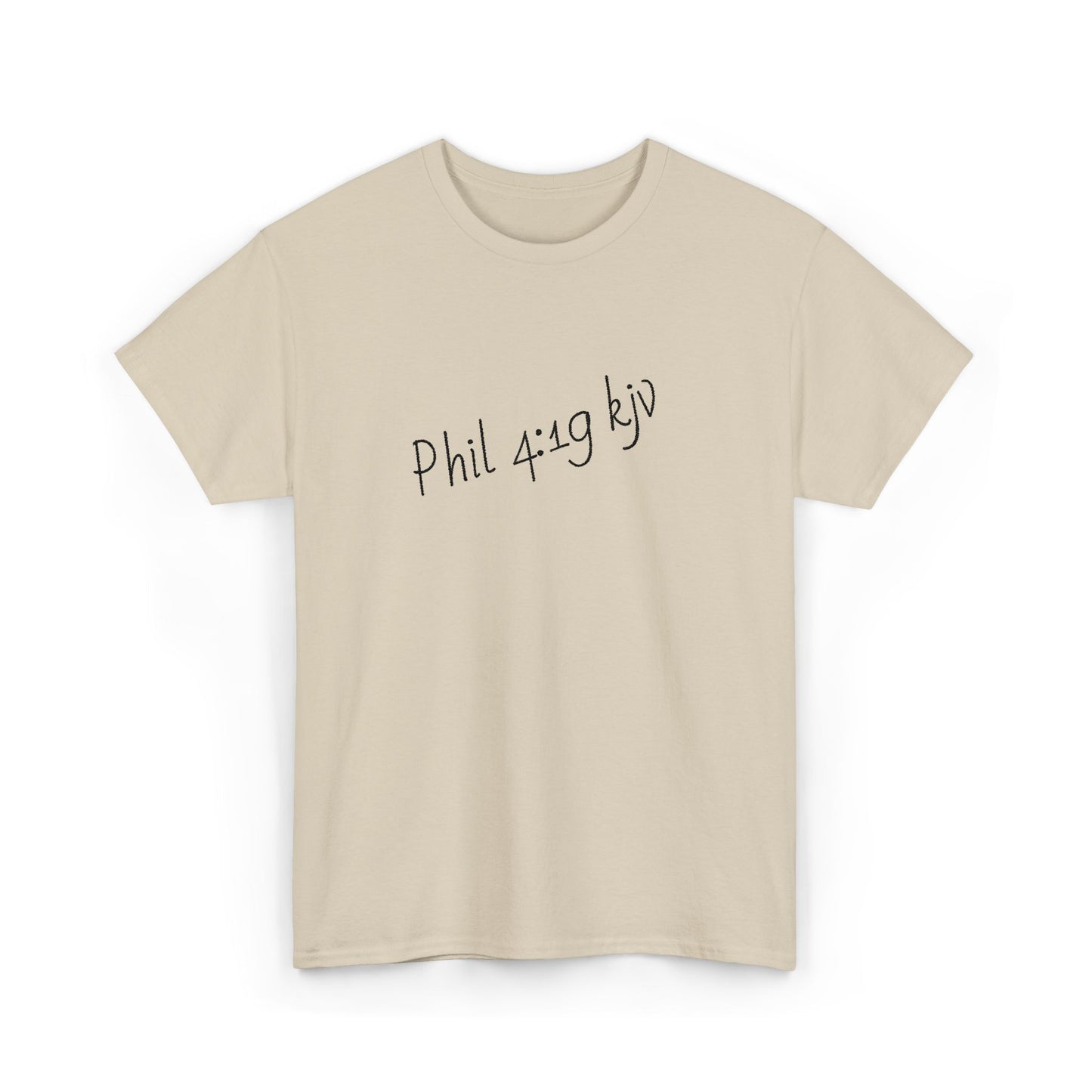 Scripture t-shirt with Philippians 4:19 KJV Bible verse