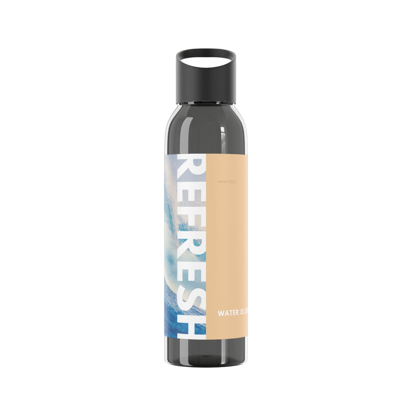 Ocean-inspired water bottle with sky blue design for gym and running