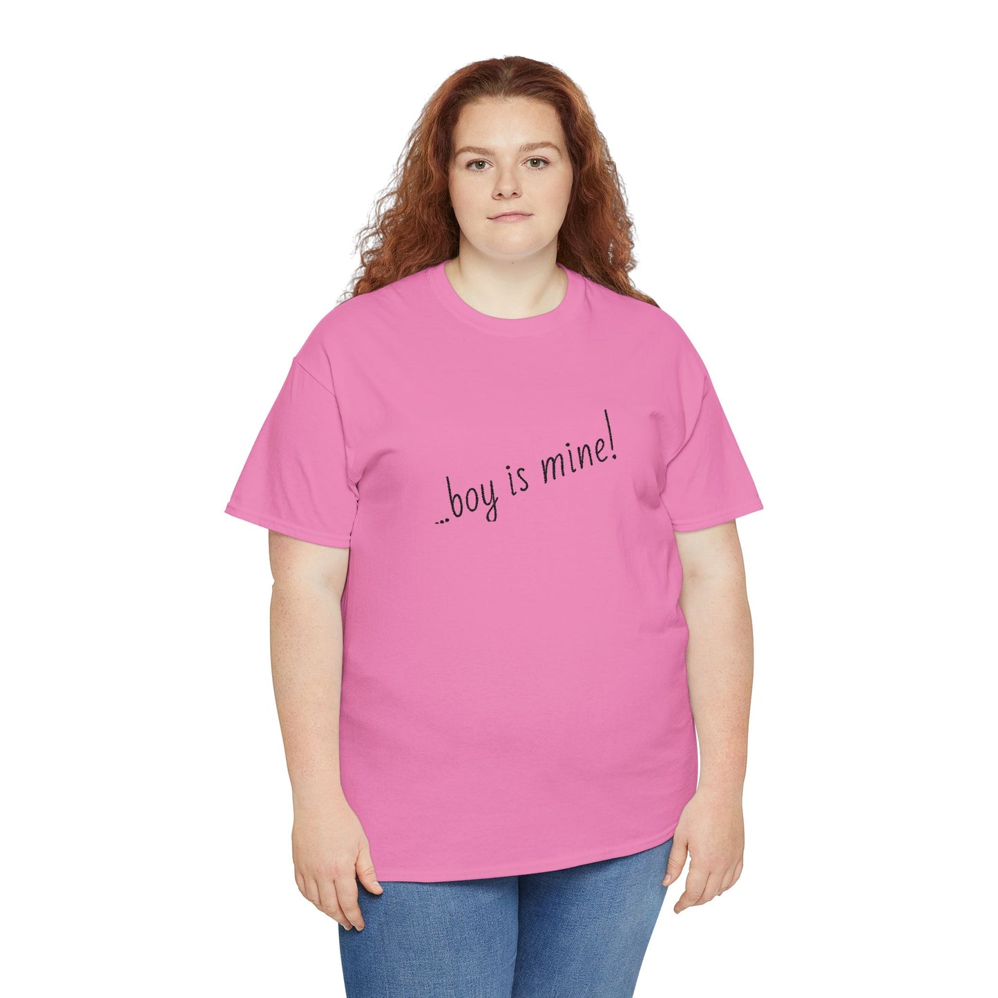 Fun casual t-shirt with Boy is Mine flirty design