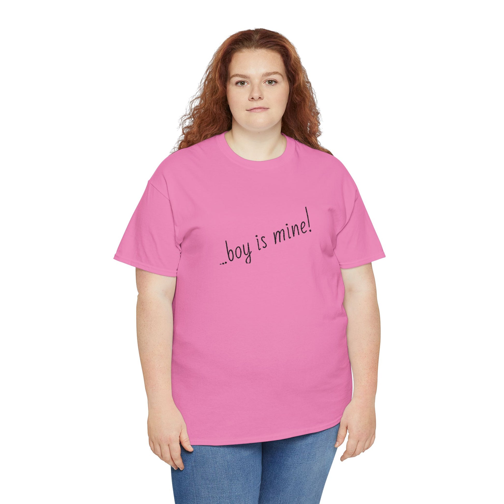 Fun casual t-shirt with Boy is Mine flirty design